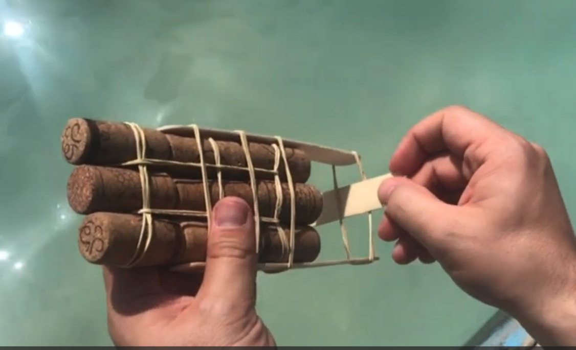 The propeller boat being constructed