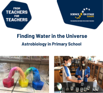 Cover of astrobiology teaching material with classroom photos