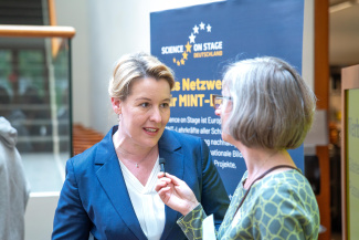 Two women are talking