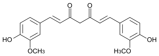 Chemical structure of curcumin