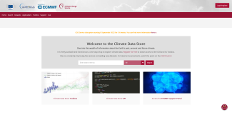 Screenshot Climate Data Store