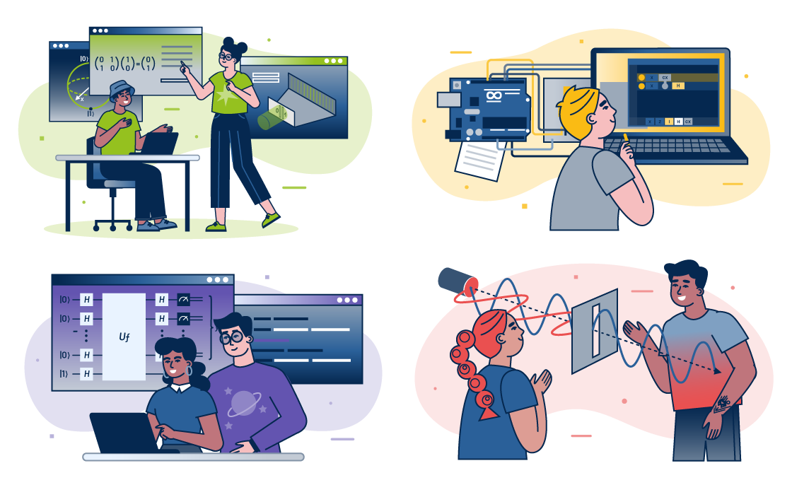 Quantum Computing teaching material illustration