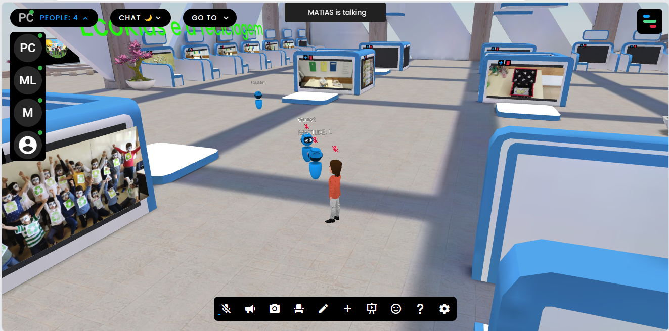 Screenshot of a virtual learning environment