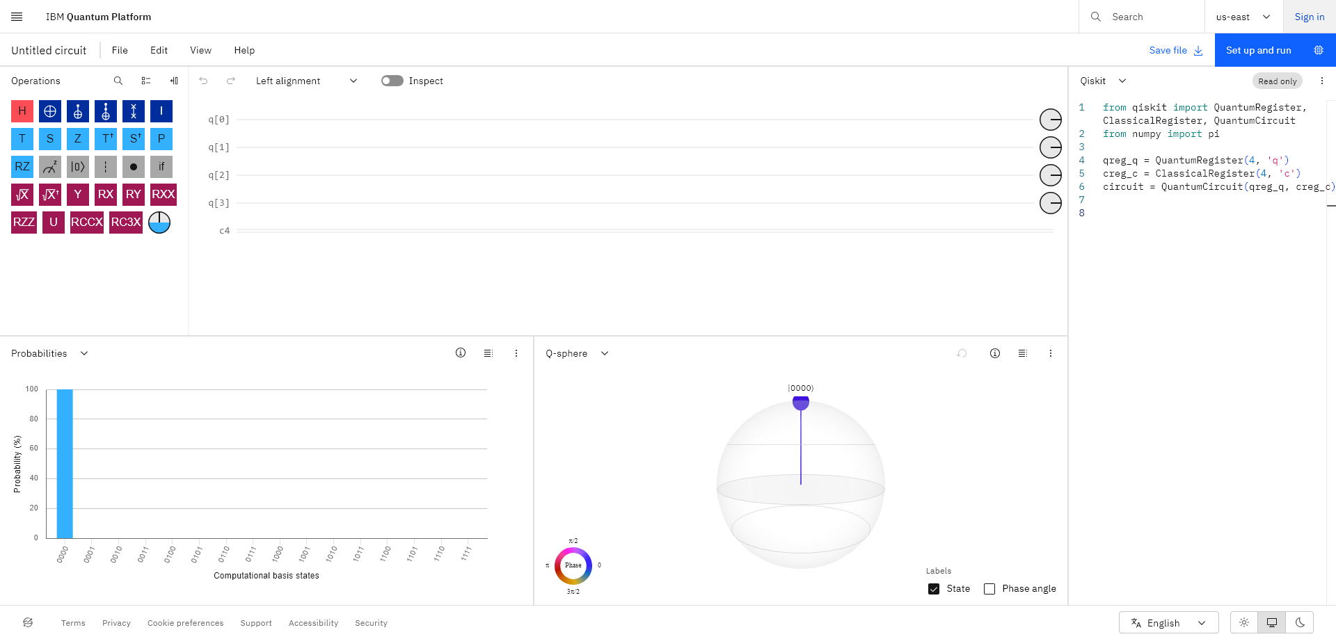 Screenshot IBM Quantum Composer