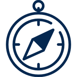 An icon representing a compass