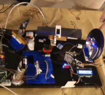 A science exhibit seen from above