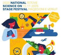 A collage of illustrations for the 2025 National Science on Stage Festival Macedonia