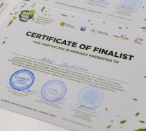 Photo of a "certificate of finalist" for a science competition