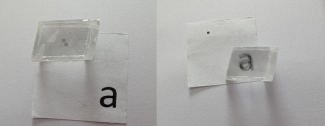 image crystal on letter