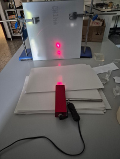 Image laser and a calcite crystal