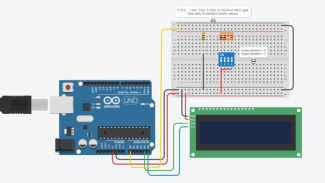 The circuit realized in tinkercad.com virtual environment