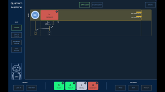 screenshot of the quantum machine with a dark blue user interface