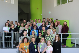 Group photo of the participants of an international teacher camp