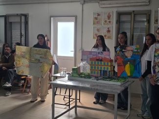 Students in a presentation setting