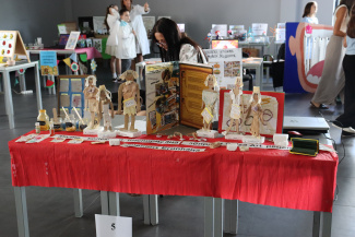 A stand with displays at a science festival