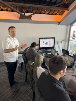 Workshop leader and participants